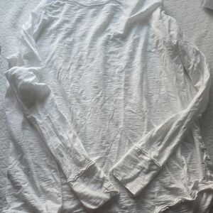NWOT We The Free Crisp White Long Sleeve Tee Sz. M